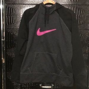 Nike women’s dri-fit hoodie. Pink and grey. Barely used. Great condition.
